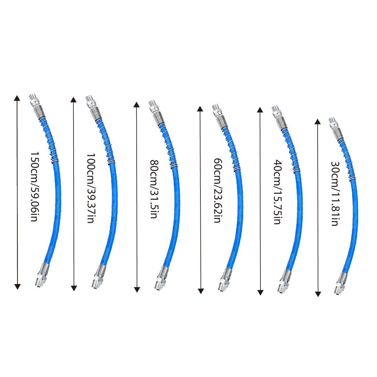 Grease Gun Hose Barrel Nozzle Kit Soft Tube Accessories for Automotive Grease - 30cm