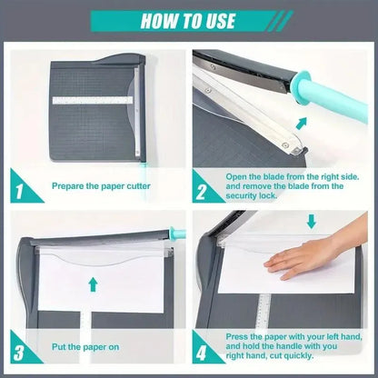 1-Piece A4 Guillotine-Style Paper Cutter