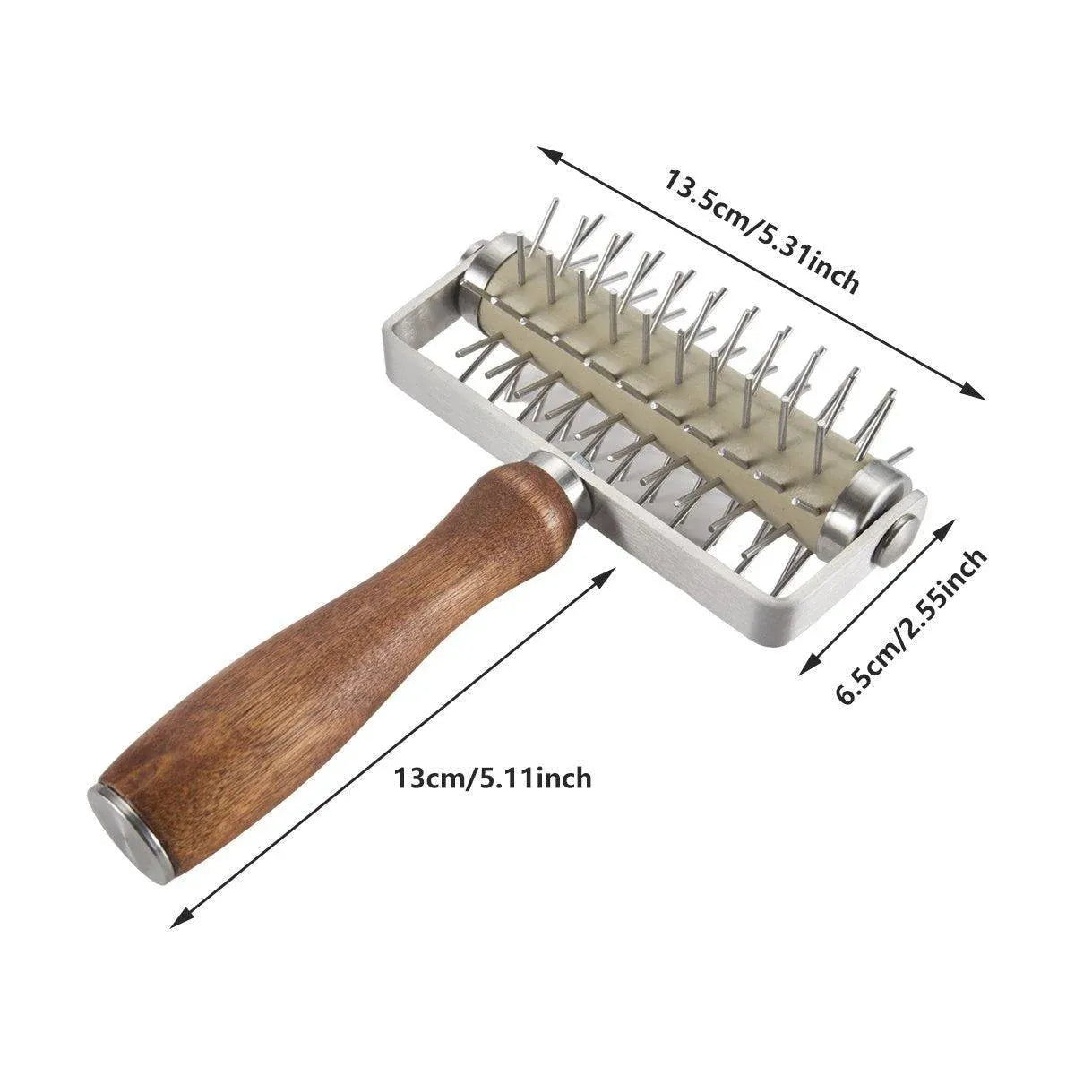 1-Piece Pizza Dough Docker Roller with Handle