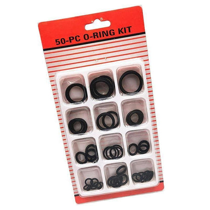 Rubber O-Ring Assortment Kit 50PC- Pack O-Rings Set Automotive Plumbing Seals