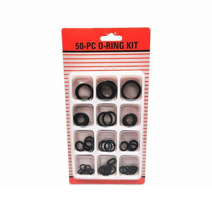 Rubber O-Ring Assortment Kit 50PC- Pack O-Rings Set Automotive Plumbing Seals