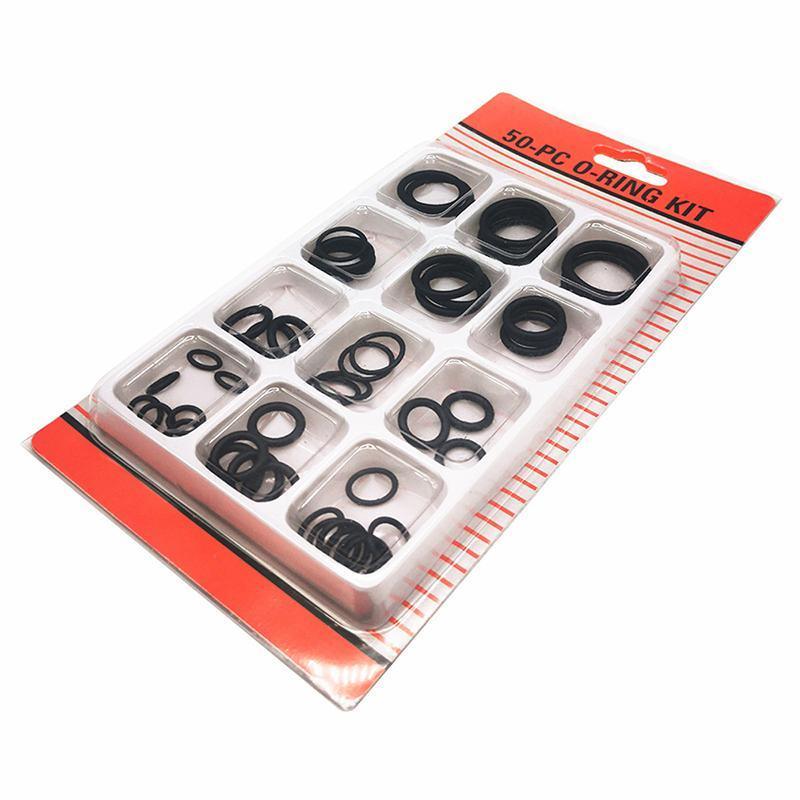Rubber O-Ring Assortment Kit 50PC- Pack O-Rings Set Automotive Plumbing Seals
