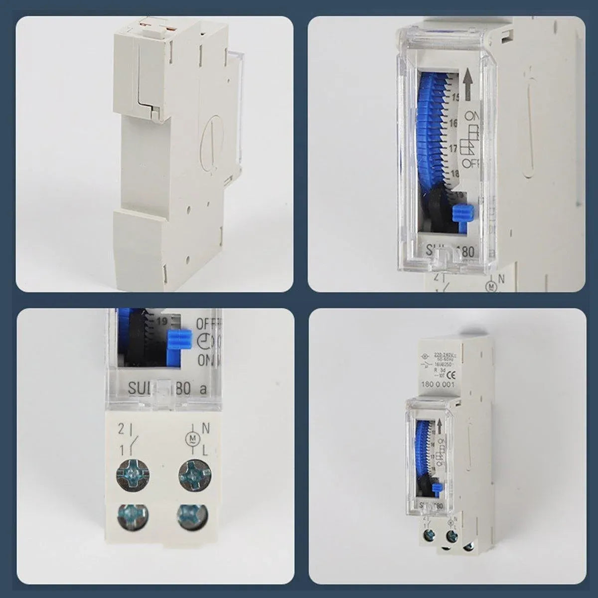 1-Piece SUL180A 24-Hour Mechanical DIN-Rail Timer Switch