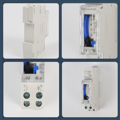 1-Piece SUL180A 24-Hour Mechanical DIN-Rail Timer Switch
