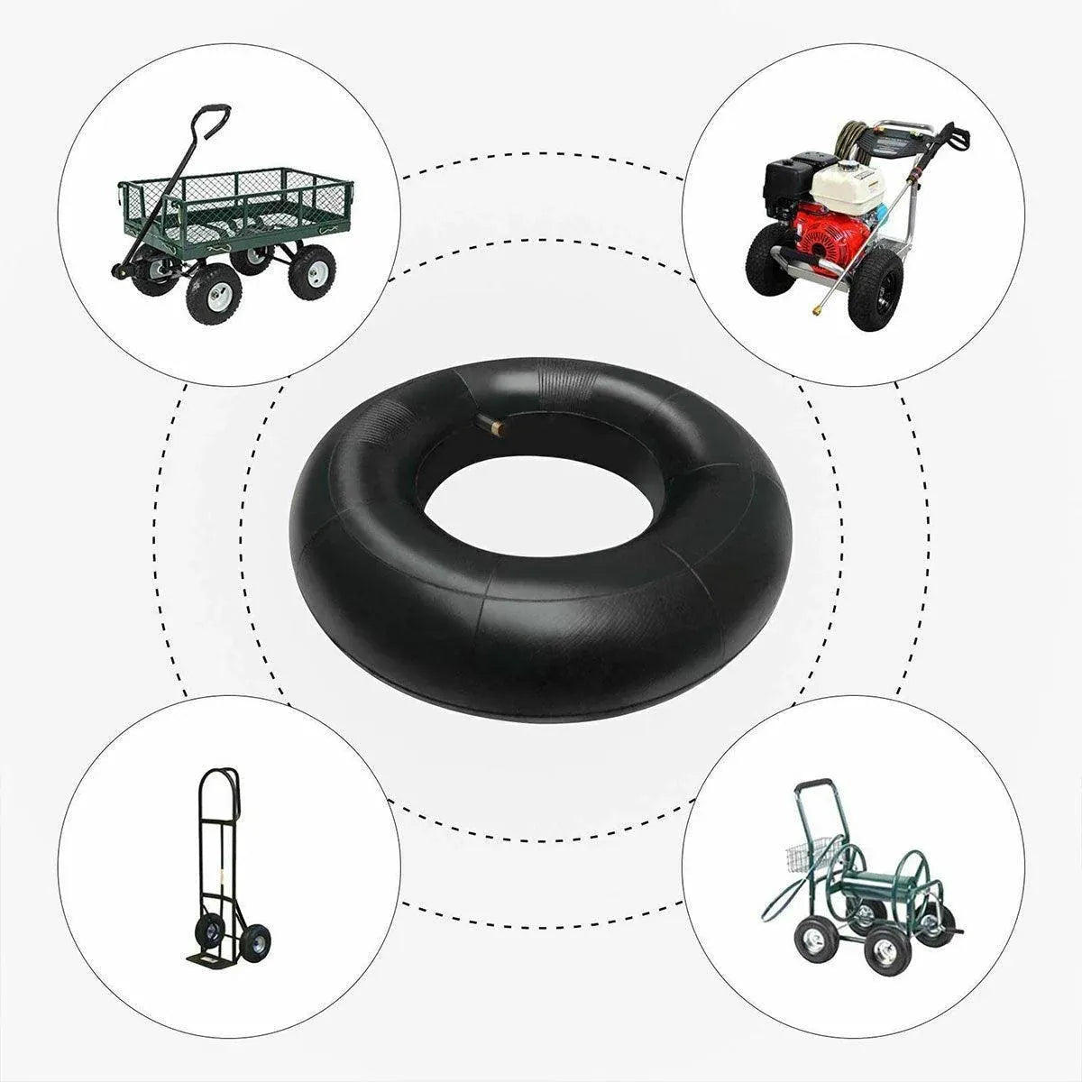 2-Piece 15 x 6.00-6 Inner Tube Set, Black