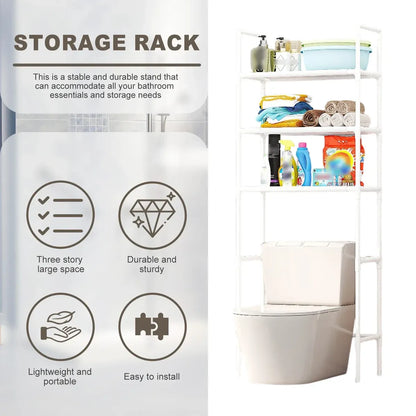 1-Piece Over-Toilet Storage Rack, White