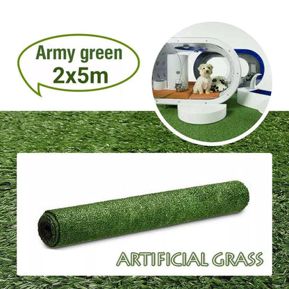 Artificial Grass Turf Roll 2m x 5m (10sqm), 15mm Pile, Green, 1 Roll
