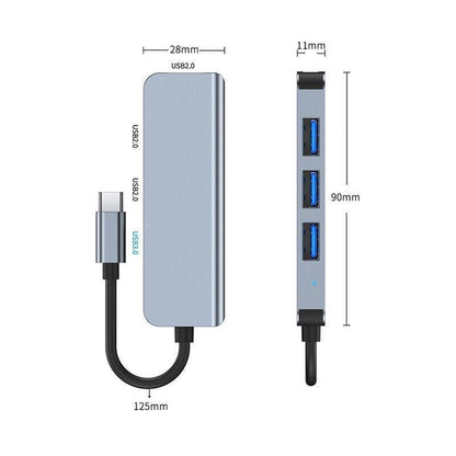 8/6/4-In-1 Usb-C Hub Adapter Type-C Hub Hdmi For Macbook Pro/Air Ipad Pro Laptop - 6-IN-1