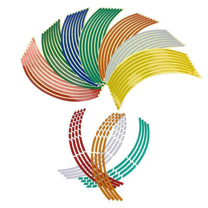 18inch Reflective Rim Tape Wheel Stripe Decal Trim Sticker For Car Motorcycle - Break-Reflective Yellow/Gold