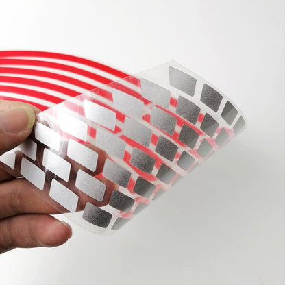 18inch Reflective Rim Tape Wheel Stripe Decal Trim Sticker For Car Motorcycle - Break-Reflective Silver