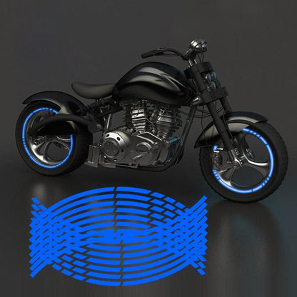 18inch Reflective Rim Tape Wheel Stripe Decal Trim Sticker For Car Motorcycle - Break-Reflective Green