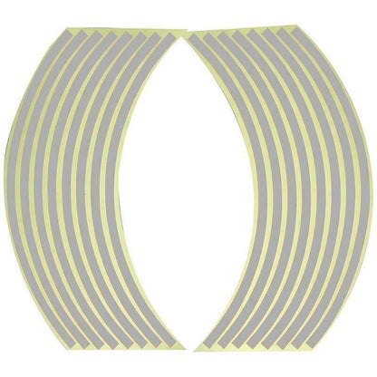 18inch Reflective Rim Tape Wheel Stripe Decal Trim Sticker For Car Motorcycle - Break-Reflective Green