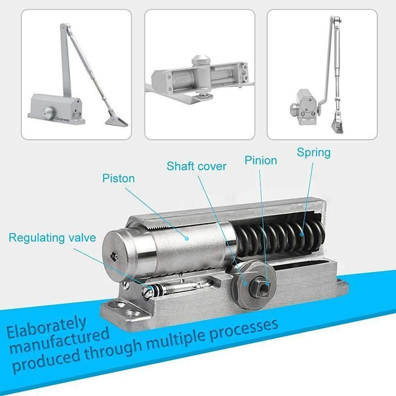 Hydraulic Automatic Door Closer with Adjustable Closing Speed, Soft Close - 1 Pc