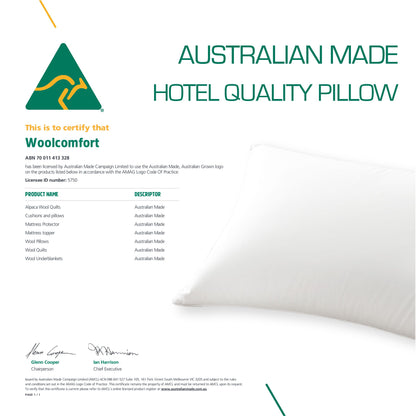 Luxor Australian Made Hotel Quality Pillow Standard Size Four Pack