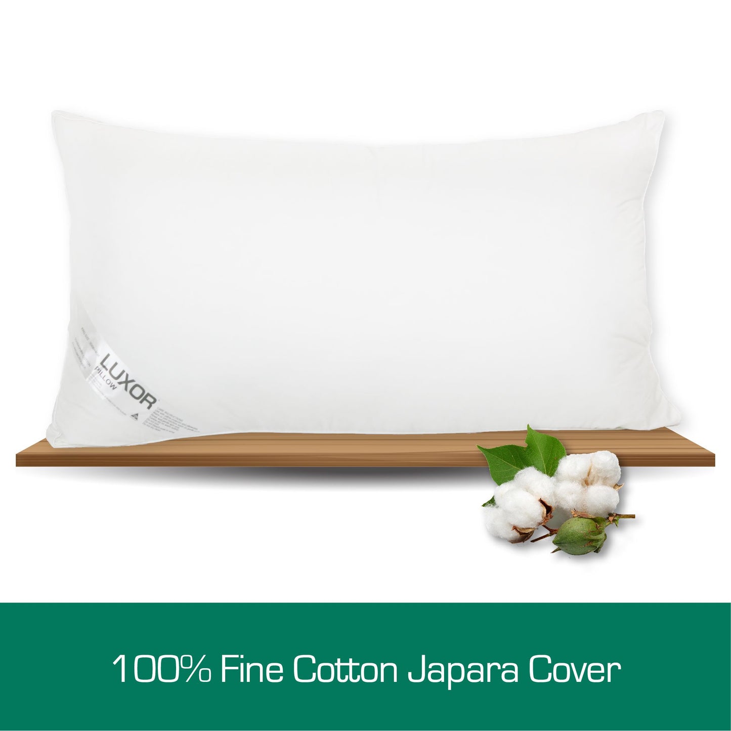 Luxor Australian Made Hotel King Size Pillow with 4cm Wall Single Pack