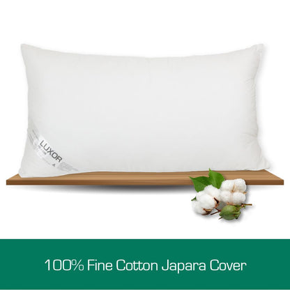 Luxor Australian Made Hotel King Size Pillow with 4cm Wall Twin Pack