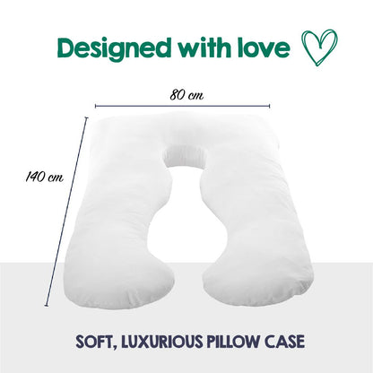 Woolcomfort Aus Made Maternity Pregnancy Nursing Sleeping Body Pillow Pillowcase Included Grey
