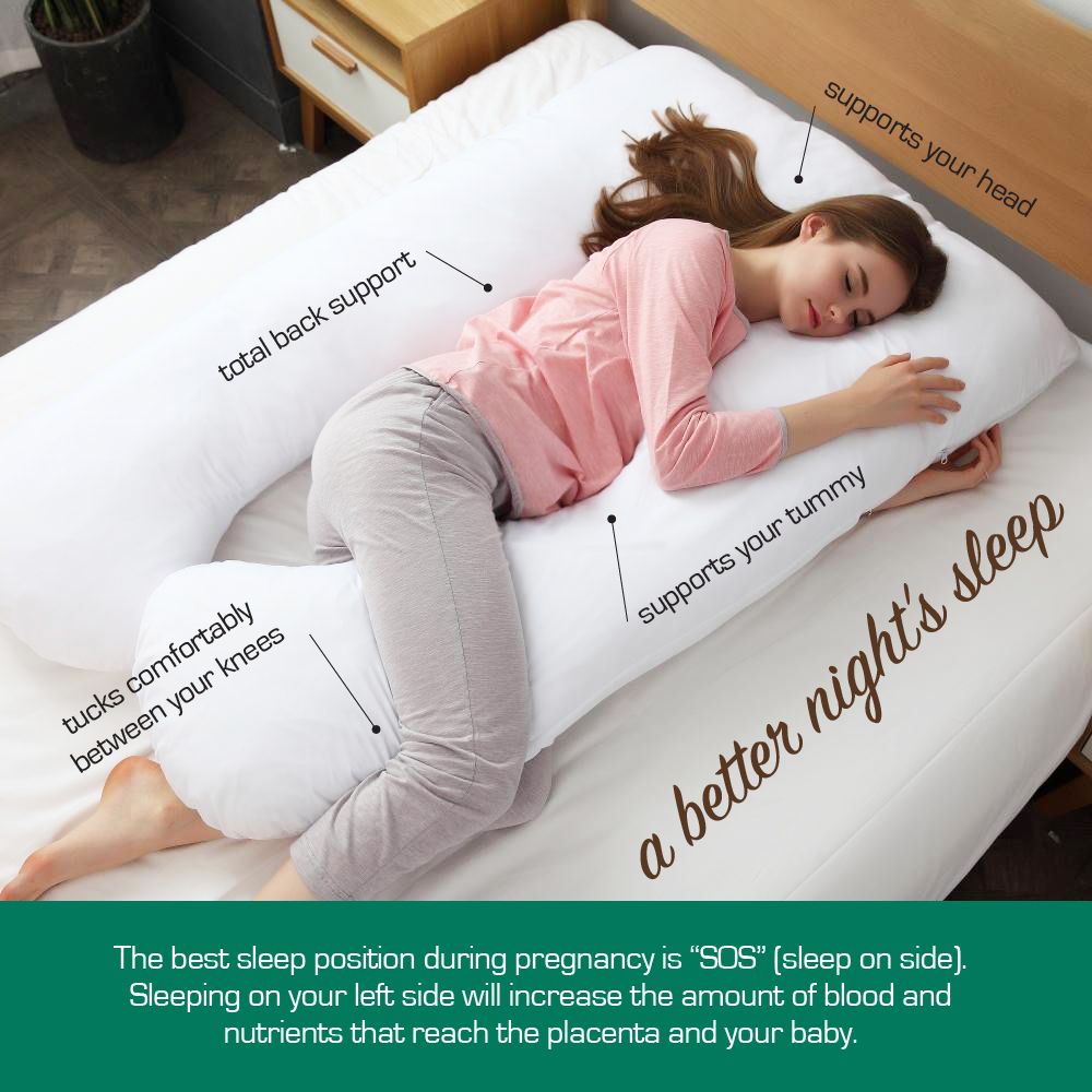 Woolcomfort Aus Made Maternity Pregnancy Nursing Sleeping Body Pillow Pillowcase Included Grey