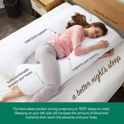 Woolcomfort Aus Made Maternity Pregnancy Nursing Sleeping Body Pillow Pillowcase Included Grey