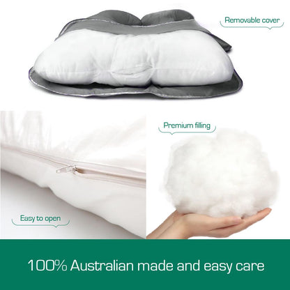 Woolcomfort Aus Made Maternity Pregnancy Nursing Sleeping Body Pillow Pillowcase Included White