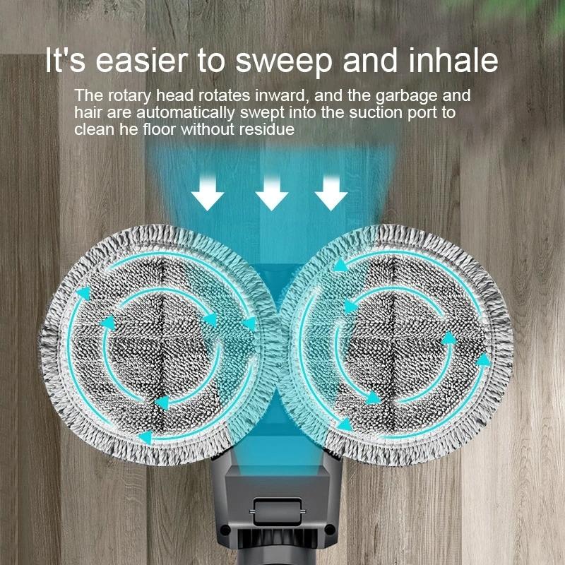 Electric Wet Dry Mopping Head with Water Tank for Dyson V15 - 6pcs Rag