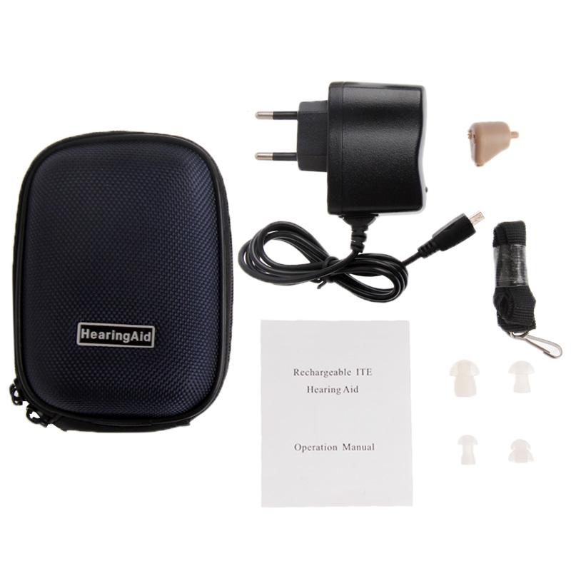 Rechargeable Ite Hearing Aid Sound Amplifier Volume Control