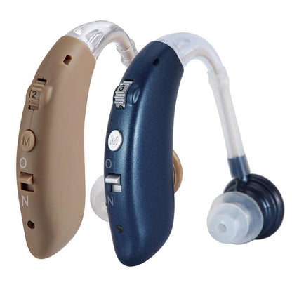 Earhook Hearing Aid With Usb Charging Noise Reduction - Black