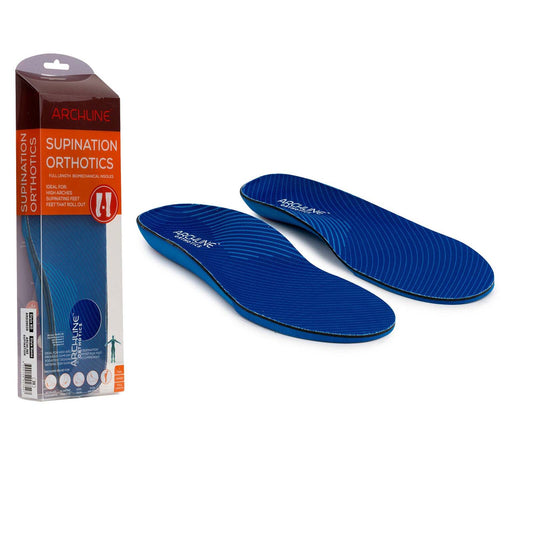 Archline Supination Orthotic Insoles - Full Length (Unisex) Plantar Fasciitis High Arch - Euro 36