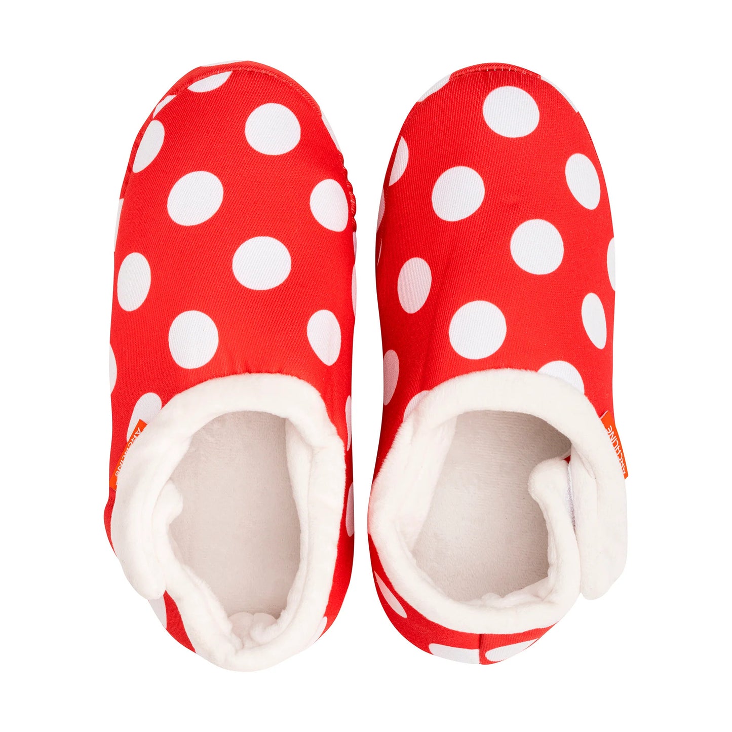 ARCHLINE Orthotic Slippers CLOSED Back Scuffs Moccasins Pain Relief - Red Polka Dots - EUR 42 (Womens 11 US)