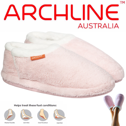 ARCHLINE Orthotic Slippers Closed Scuffs Pain Relief Moccasins - Pink - EUR 43