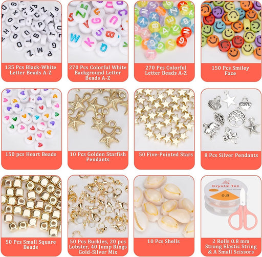 6000pcs Polymer Clay Beads Set 24 Colors Clay Round Disc Spacer Heishi Beads Jewelry Making Kit