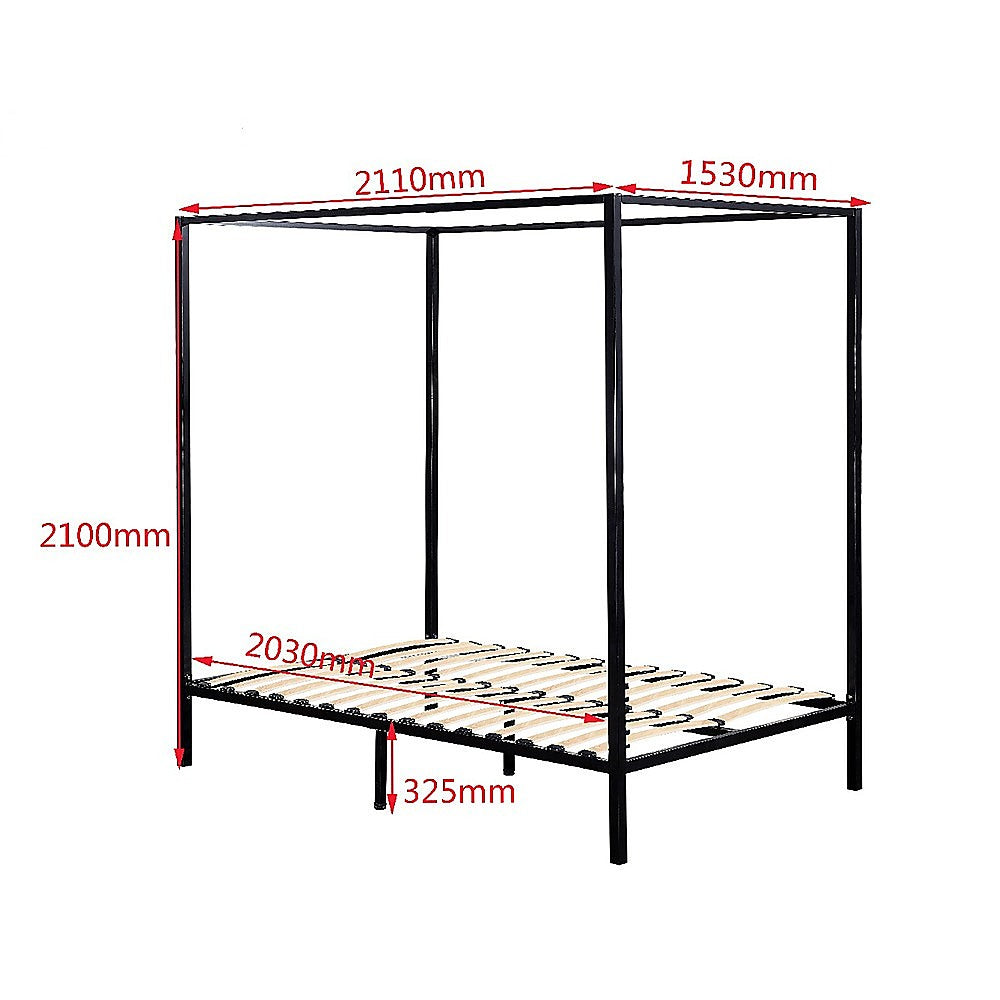 4 Four Poster Queen Bed Frame