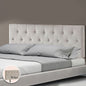 Linen Fabric Double Bed Deluxe Headboard Bedhead - Beige