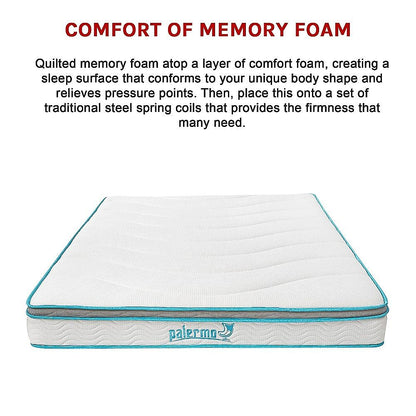 Queen 20cm Hybrid Mattress – Memory Foam and Innerspring Support