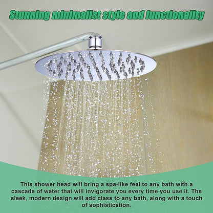 200mm Shower Head Round 304SS Polished Chrome Finish
