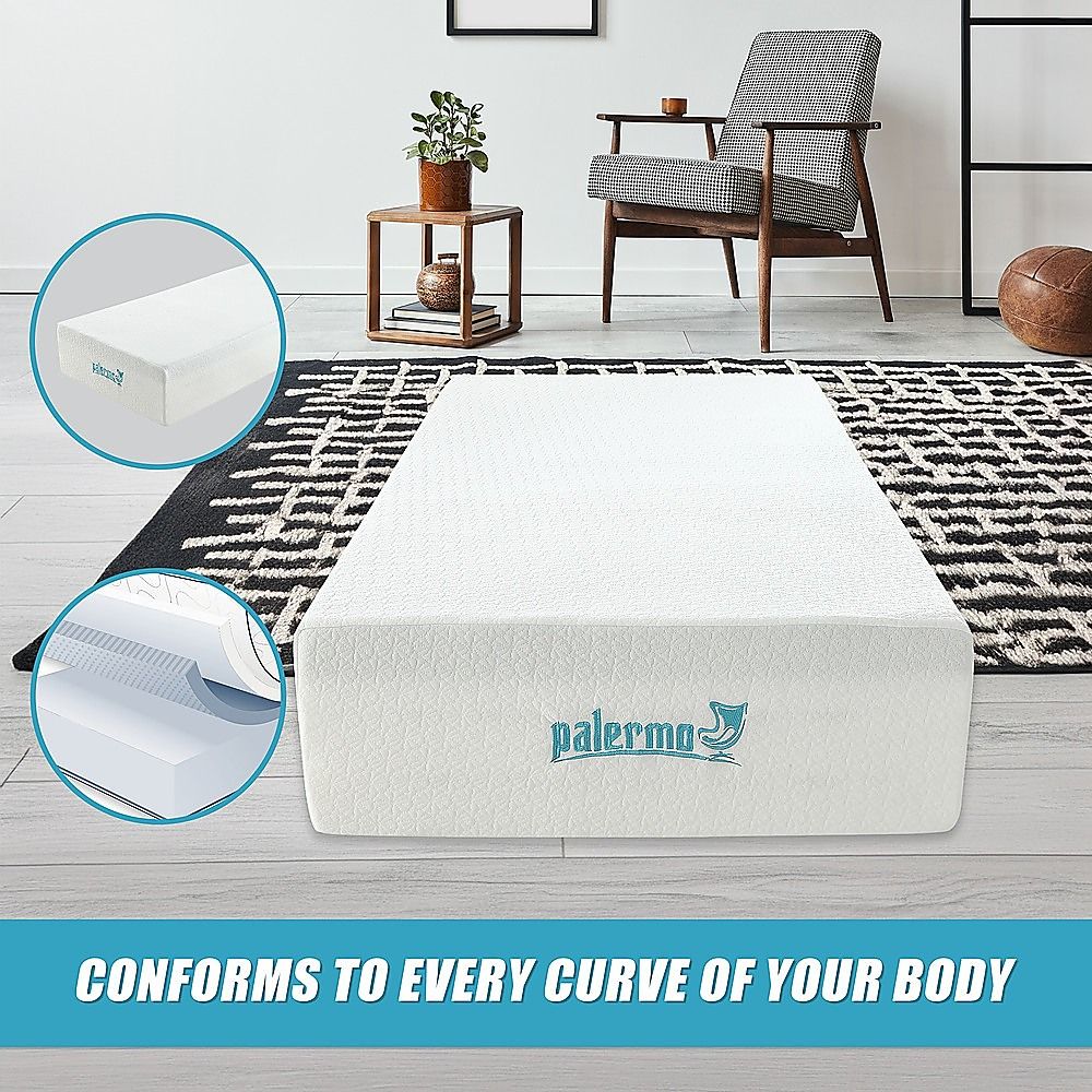 Single 30cm Green Tea Memory Foam Mattress – Cooling Comfort with CertiPUR-US® Certified Foam