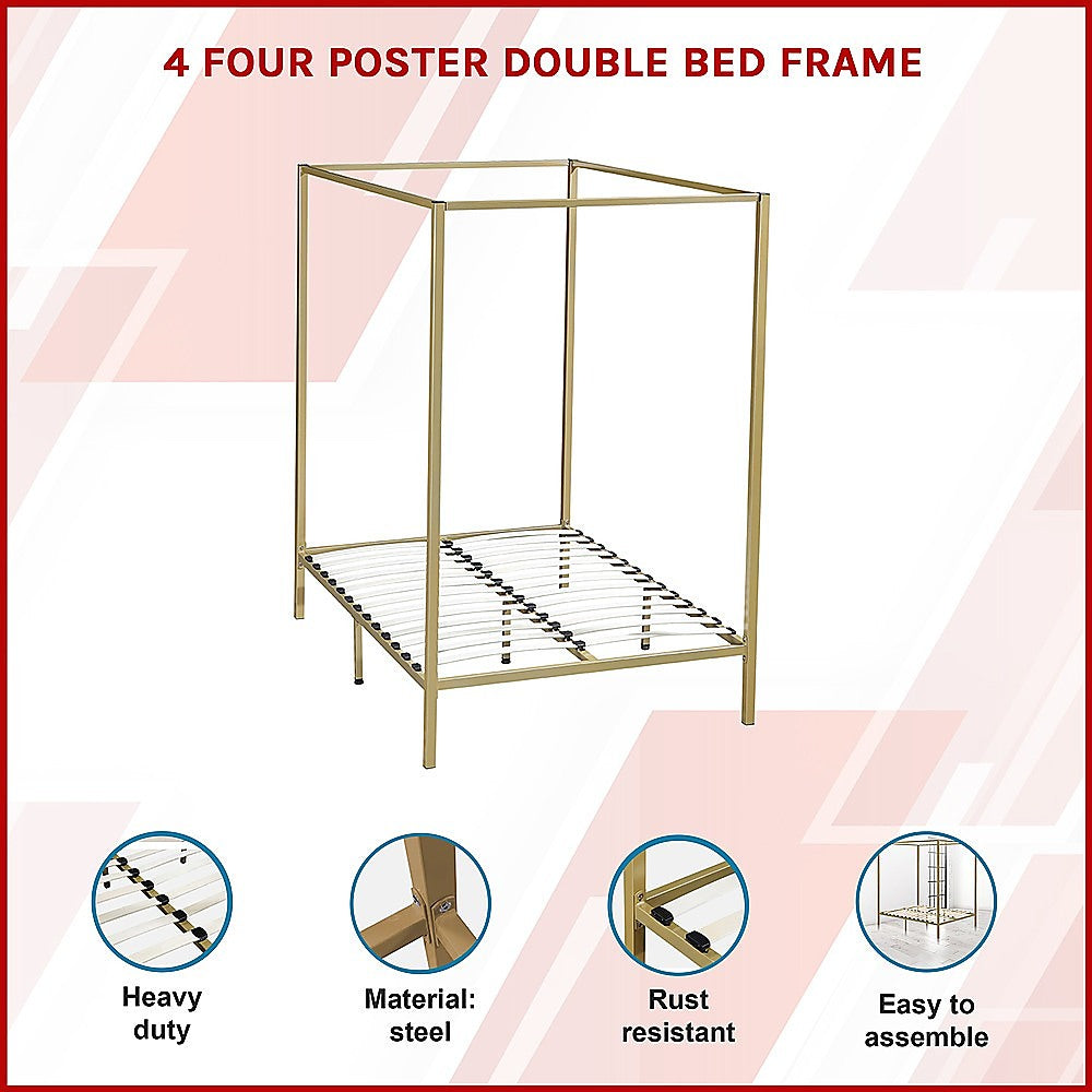 4 Four Poster Double Bed Frame