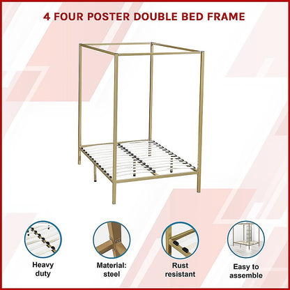 4 Four Poster Double Bed Frame