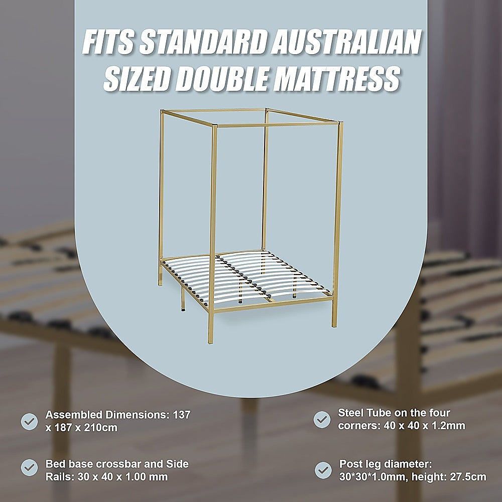 4 Four Poster Double Bed Frame