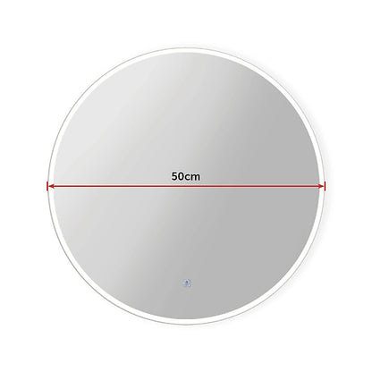 50cm LED Wall Mirror Bathroom Mirrors Light Decor Round