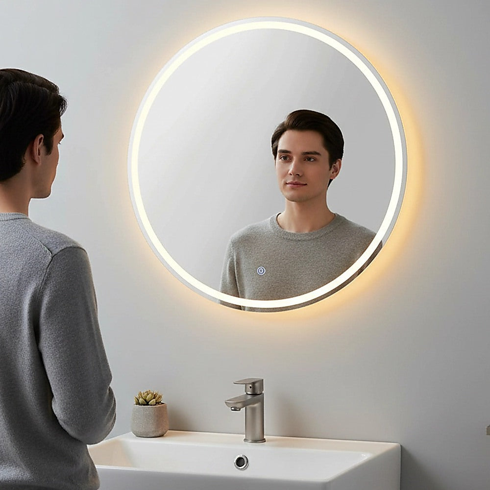 50cm LED Wall Mirror Bathroom Mirrors Light Decor Round