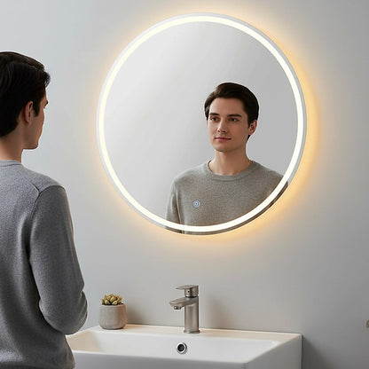 50cm LED Wall Mirror Bathroom Mirrors Light Decor Round