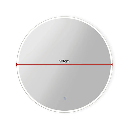 90cm LED Wall Mirror Bathroom Mirrors Light Decor Round
