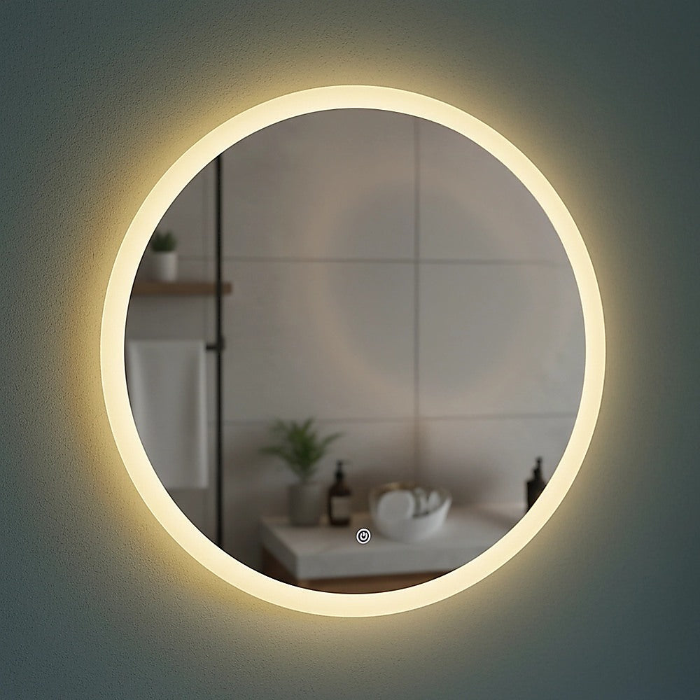 90cm LED Wall Mirror Bathroom Mirrors Light Decor Round