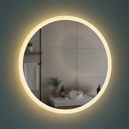 90cm LED Wall Mirror Bathroom Mirrors Light Decor Round