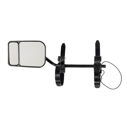 2x Towing Mirrors Pair Clip on Multi Fit Clamp On Towing Caravan 4X4 Trailer