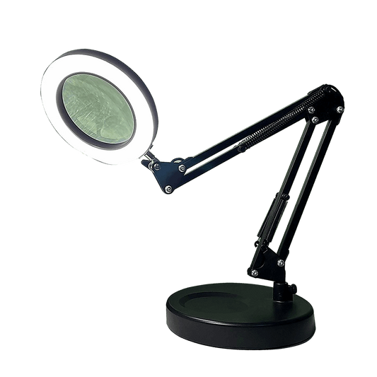 10X Magnifying Glass Desk Light Magnifier LED Lamp Reading Lamp With Base