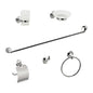Bathroom Accessories Set 6 Piece Pack Chrome Wall Mounted Easy Fittings