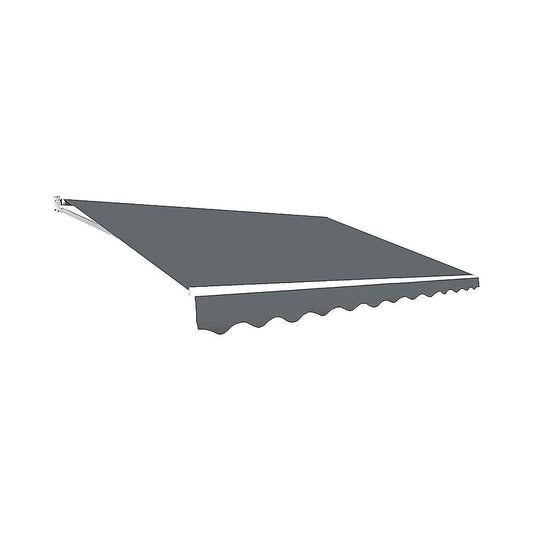 Outdoor Folding Arm Awning Retractable Sunshade Canopy Grey 3.0m x 2.5m