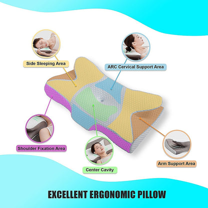 Soft Cervical Pillow for Neck Pain Relief Memory Foam Ergonomic